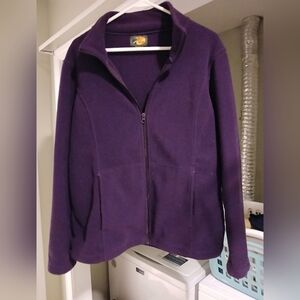 Womens Plum Fleece Zip-Up Jacket